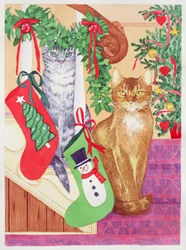 Katzen auf der Treppe